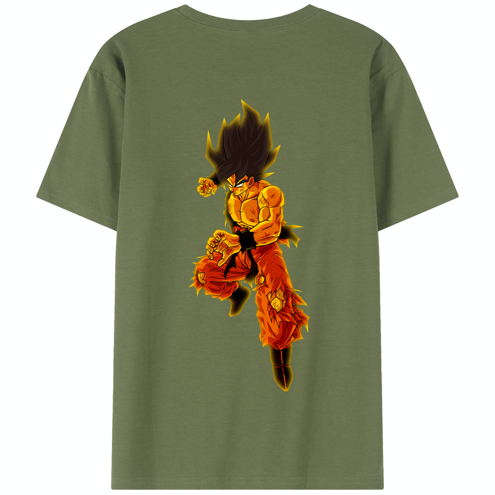 （画像用） ドラゴンボール 孫 悟飯（そんごはん）DRAGON BALL Son Gohan 綿100％半袖Tシャツ（背面プリント）